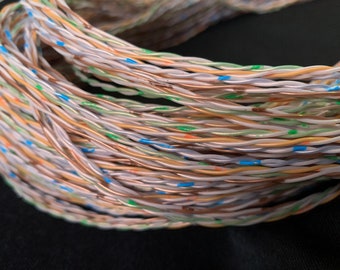 CHOOSE Length 8 Strands Crafting Vintage Copper Telephone Wire Art Projects Jewelry Plastic Coated Craft Supplies Supply Colorful STRIPPED