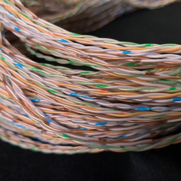 CHOOSE Length 8 Strands Crafting Vintage Copper Telephone Wire Art Projects Jewelry Plastic Coated Craft Supplies Supply Colorful STRIPPED