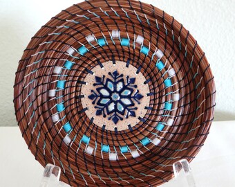 Blue Pine Needle Basket