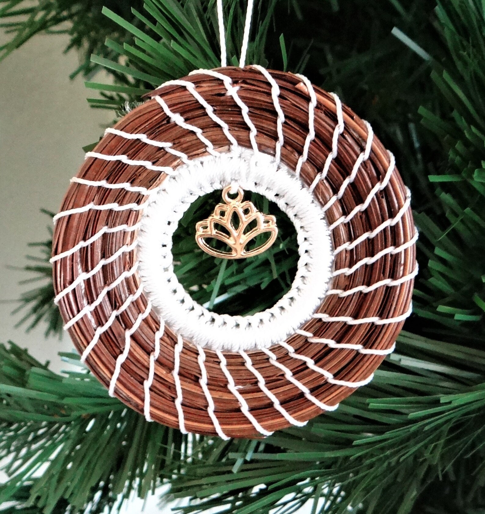 Lotus Flower Pine Needle Ornaments Etsy