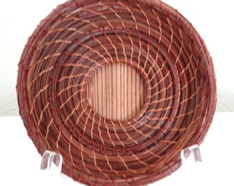 Trinket Basket, Fox Tail Palm Pine Needle Basket