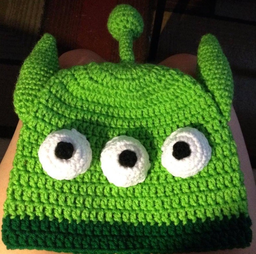 Alien 3 Eyed Crochet Character Hat