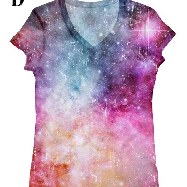 woman extra-large extended adult big and plus size  galaxy print top, t shirt and tank xs - plus size(134)