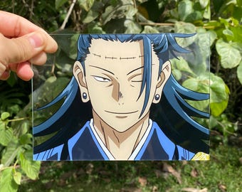 Op maat gemaakte handgemaakte anime-glasschildering (Kenjaku)