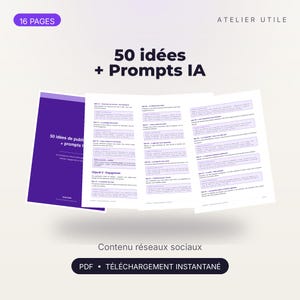 50 Post Ideas + AI Prompts — Social Media Content, Engaging Posts, PDF Content Ideas