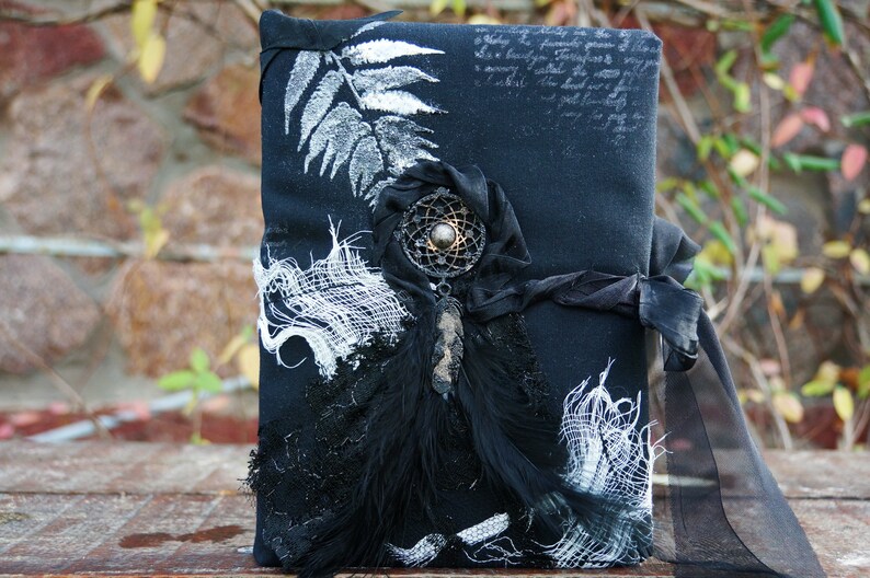 Black gothic diary Gothic notebook Victorian journal Etsy