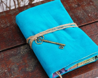 Turquoise travel cut journal, My diary, Personalized journal, Birthday gift, Writing journal, Traveler gifts, Soft journal