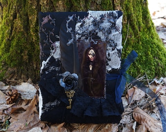240 pages Grimoire "Eternal youth'', Gothic journal, Victorian Spell book,  Blank book of shadows, Wiccan spell book, Witch book