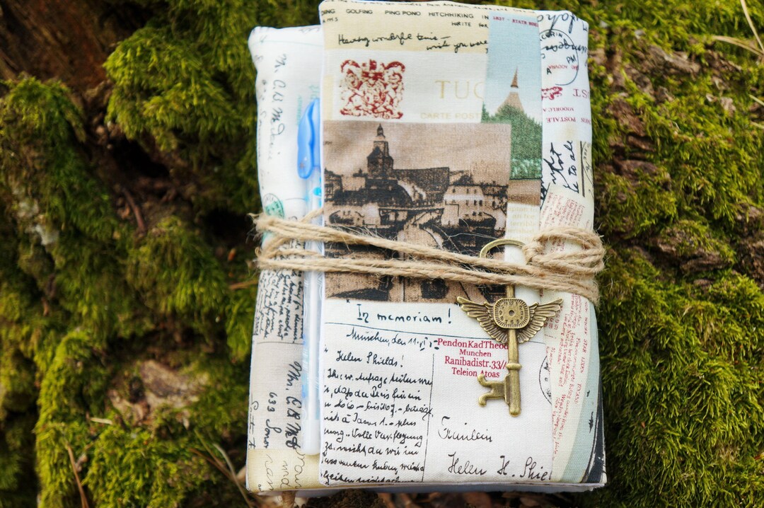 Map Travel Journal, Memory Journal, Writing Travel Diary, Fabric Custom ...