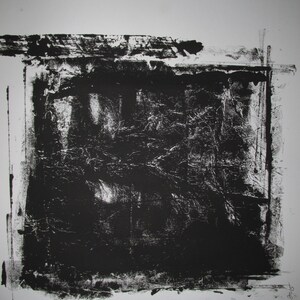 Abstract Minimal  No.0698 Untitled Ink on Paper 24x18&quot; Org Monotype Modern Industrial