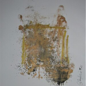 Original Abstract  Minimal No. 001382  Ink on Paper 14x11 Modern Industrial Punk