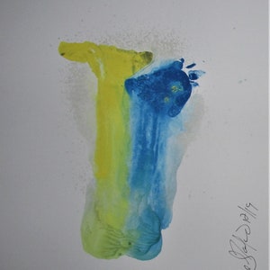 Original Abstract  Minimal No. 11025 Ink on Paper 14x11 Modern Industrial
