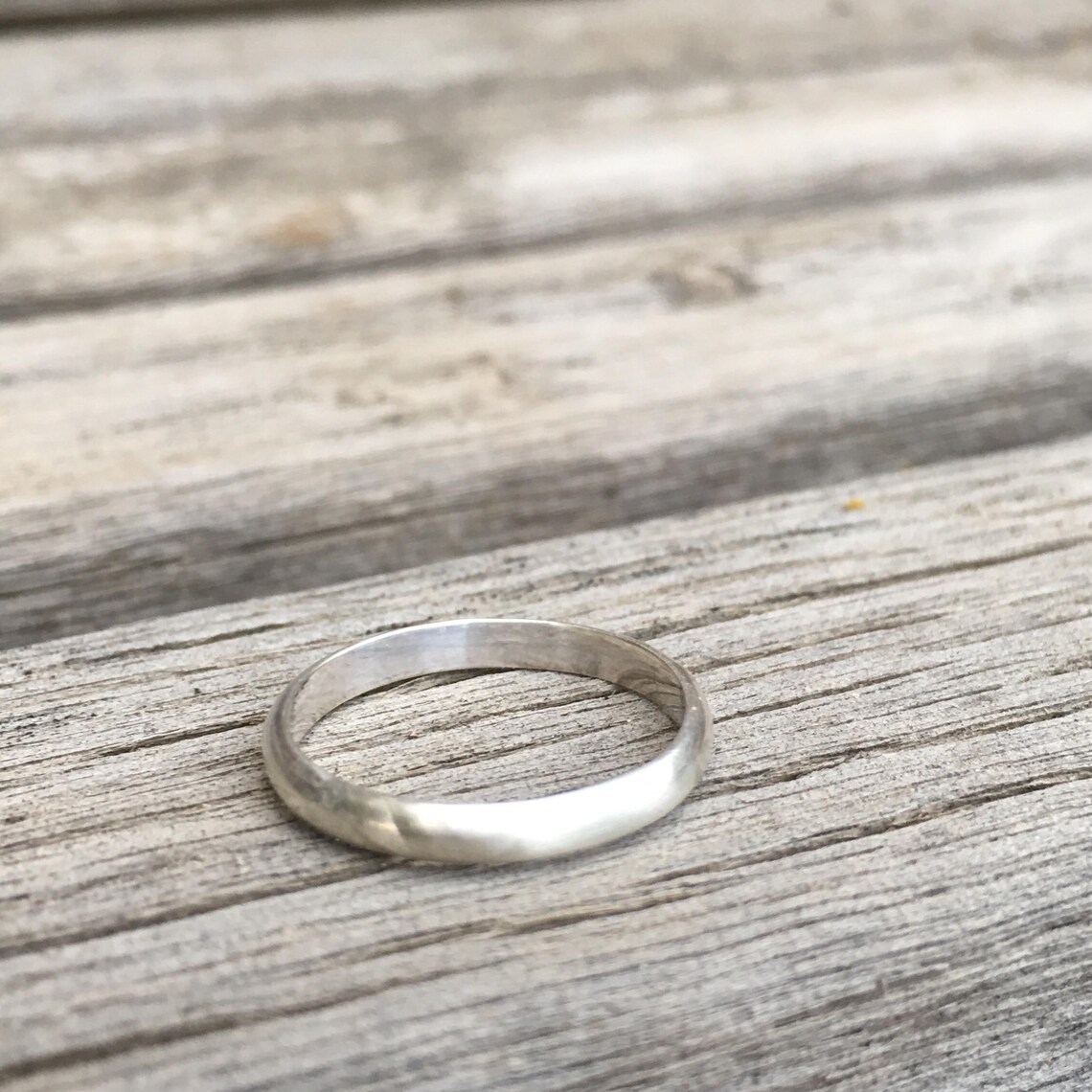 Plain Silver Ring Thick Sterling Stacking Ring Simple Silver Etsy