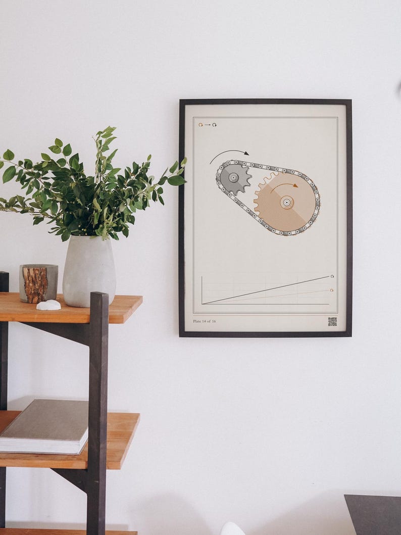 Chain Drive Print, 12 X 16 in · MOTION 14 - Etsy