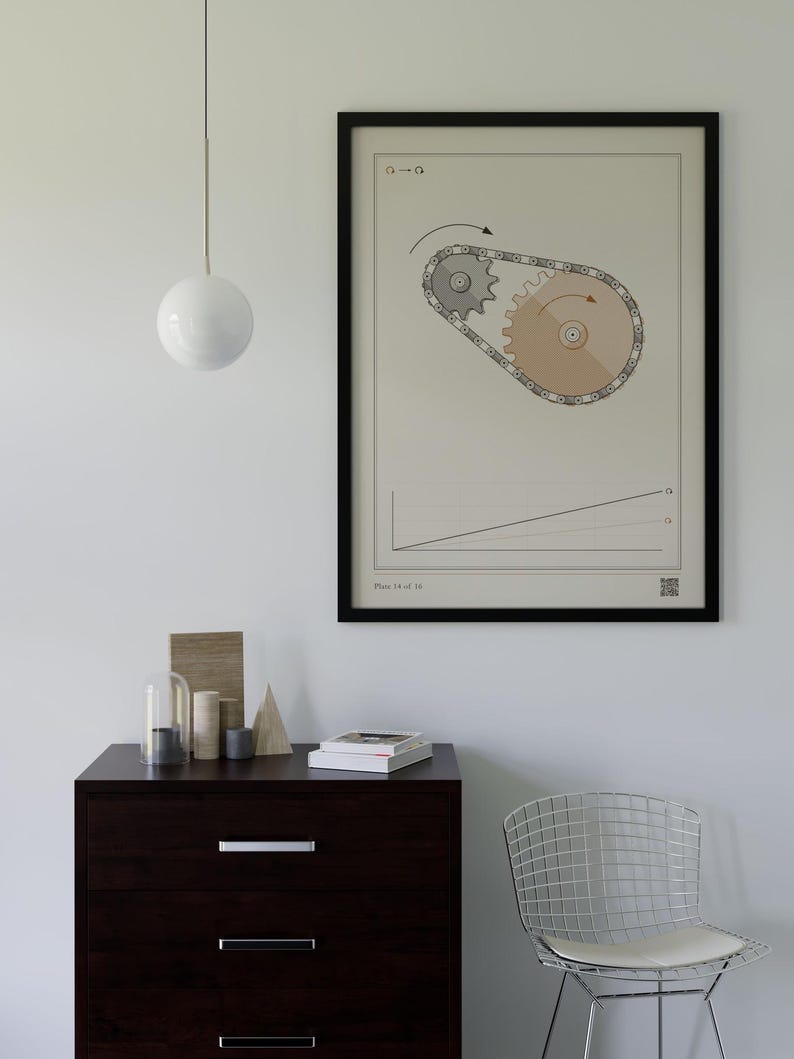 Chain Drive Print, 12 X 16 in · MOTION 14 - Etsy