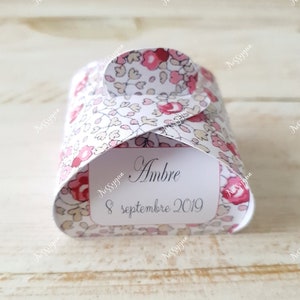 Liberty roze snoepdoos - Houder voor een doop, communie.