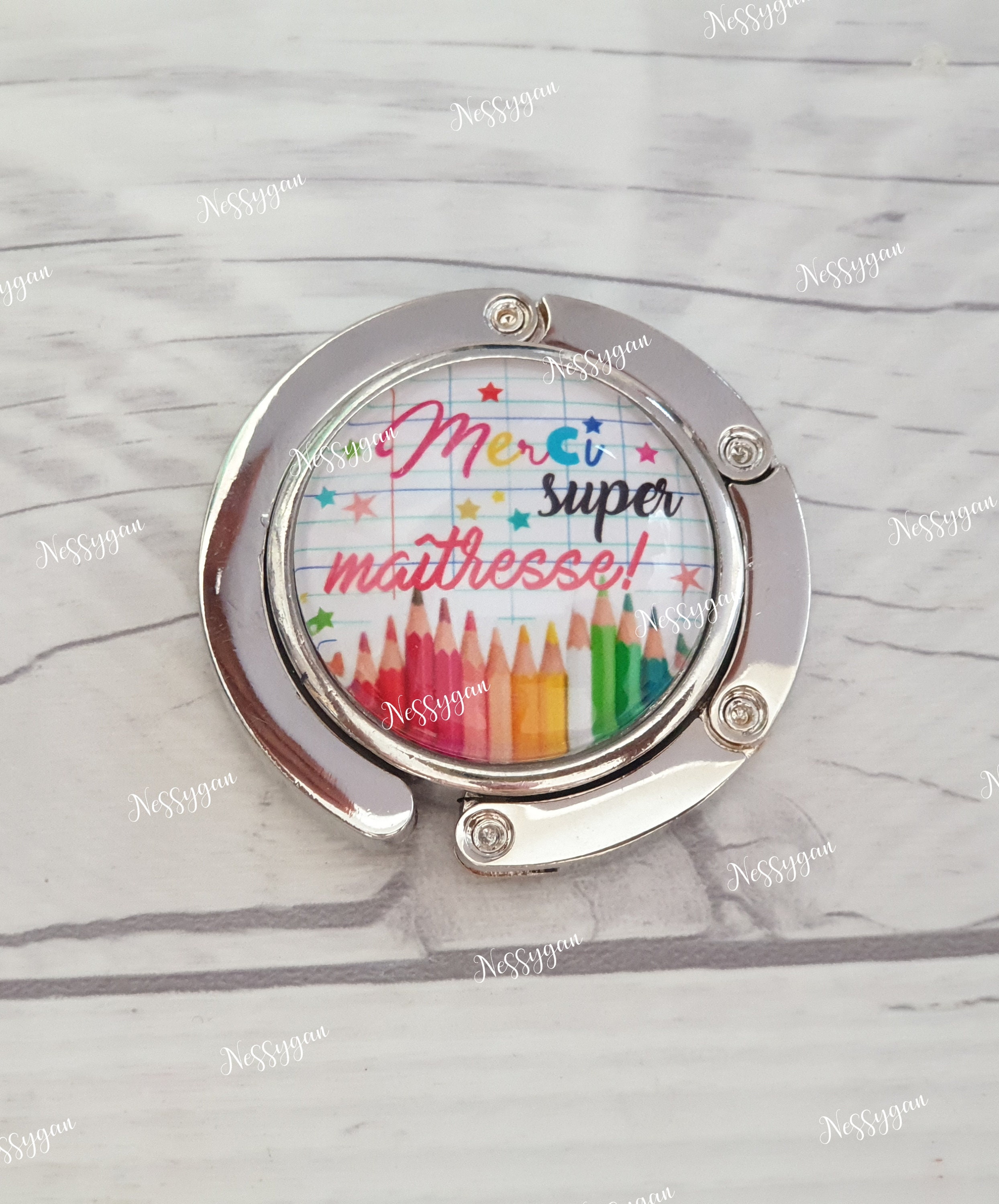 Personalized bag hanger Thank you super mistress - End of year gift