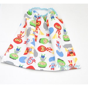 Superhero elasticated nursery napkin - canteen napkin
