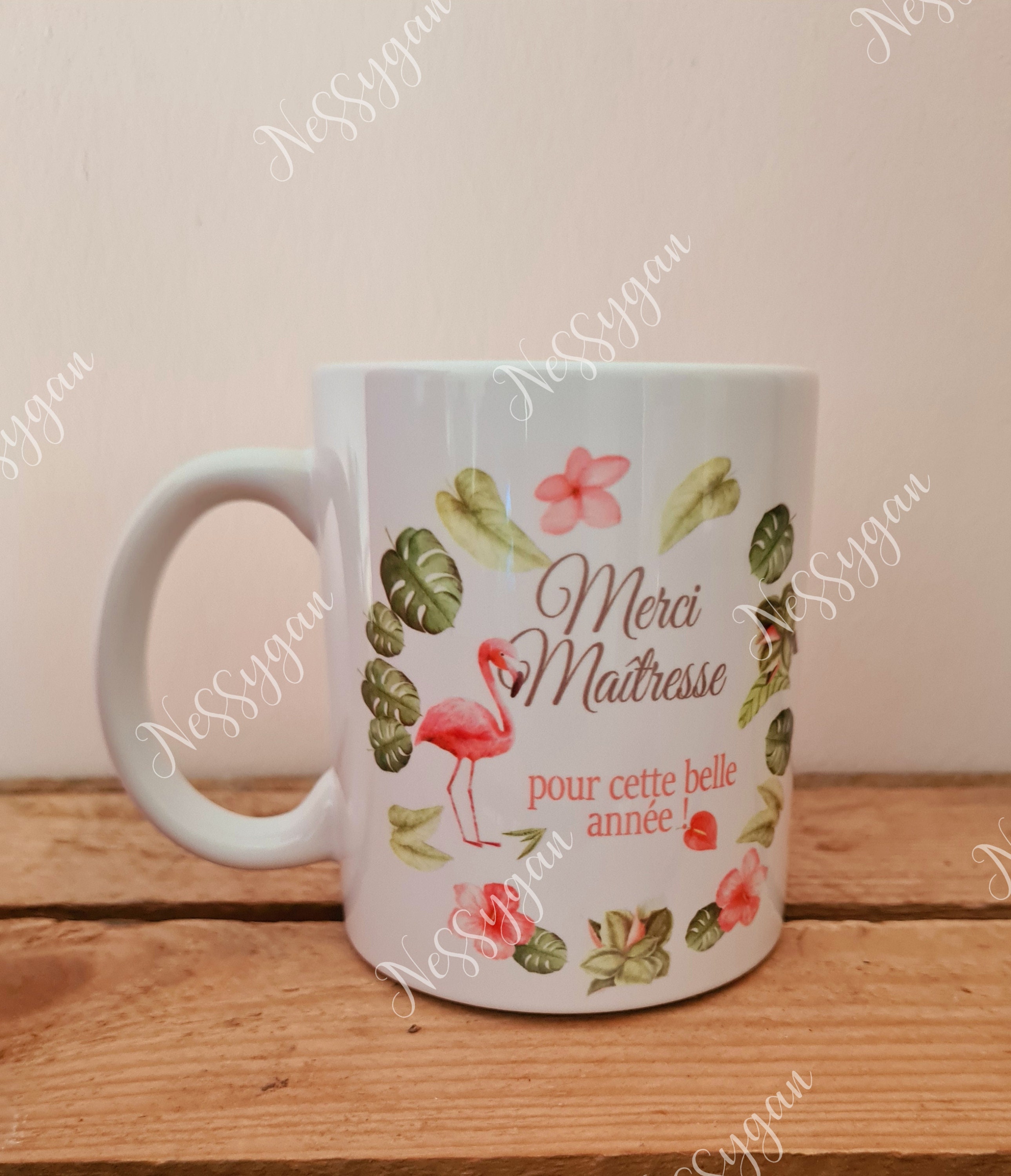 Mug Personnalisé Merci Maîtresse Pour Cette Belle Année - Mug Cadeau Original