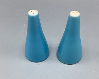 Royal China USA Blue Heaven Accent Mid Century Modern Abstract - Salt and Pepper Shakers Matched Set