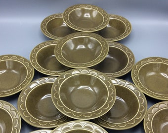 Sheffield Granada Green Serving Set by Homer Laughlin BONUS 2 Serving Spoons 6 Pieces