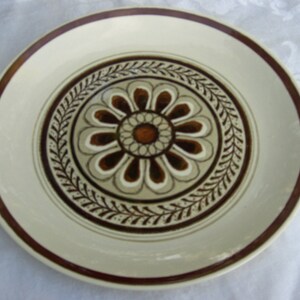 Royal USA China Cavalier Shape - Monterey Pattern - Chocolate Brown Floral Round Platter Chop Plate - Shipping Included