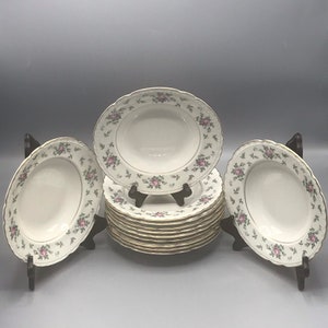 Princess China Empcraft TruTone Sweet Briar - Set of 4 Rimmed Soup Bowls - (2 sets available) Shipping Included
