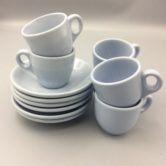 Buffalo China Blue Lune Mug Cup Saucer Sets Restaurant Diner