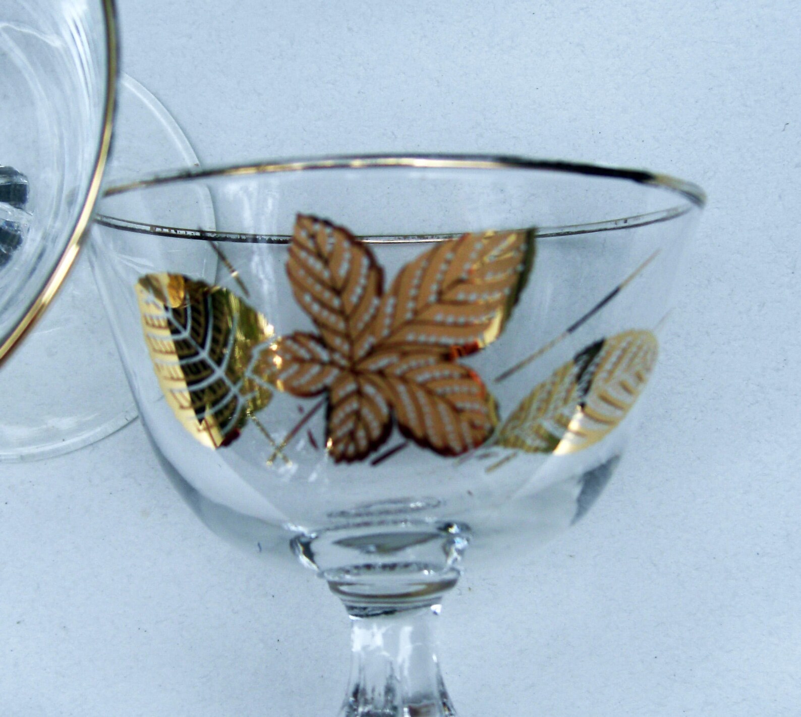 Vintage Libbey Glass Gold Leaves Glasses Wine Glasses With Etsy