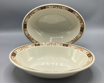 Vintage O. P. CO Syracuse China Large Serving Bowl - Webster Pattern in Cream - 1940s - (2 Available) - Shipping Included