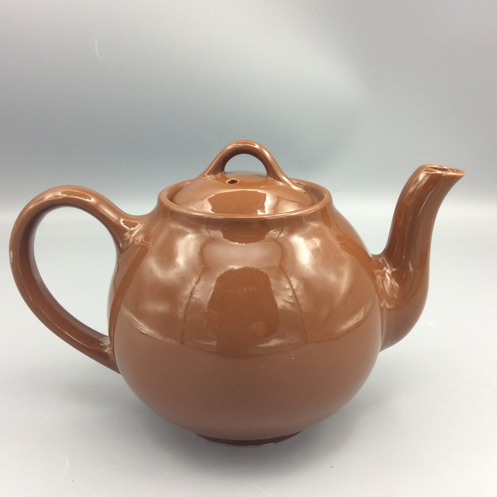 Hall China Teapot Chocolate Brown 4 Cup French Pattern Etsy