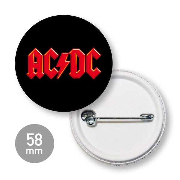 Badge rond groupe musique ACDC 58mm