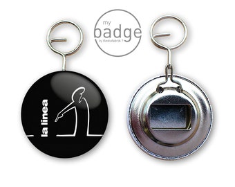 "La linea" badge or bottle opener