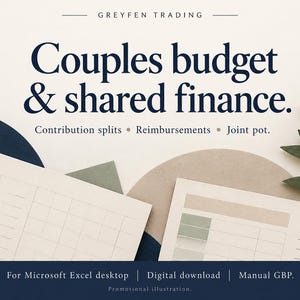 Budgetoverzicht voor stellen in Excel: gedeelde uitgaven, factuurverdeling, onkostenvergoedingen en gezamenlijke financiële planning