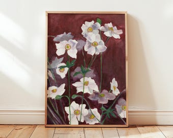 Anemones Watercolor Print