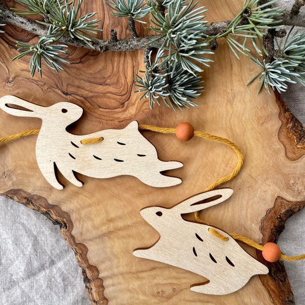 Bunny Garland, Woodland Nursery Garland, Spring Mantle