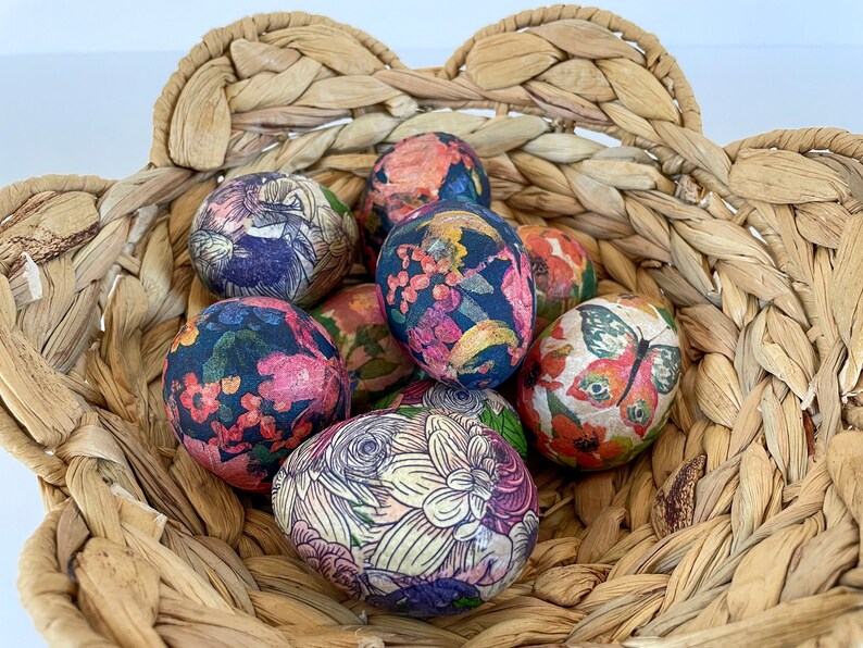 Decoupage Easter Eggs