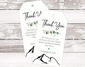 Camping Mountain Rustic Wedding Place Cards - Seating Cards - Escort Cards - Digital Printable