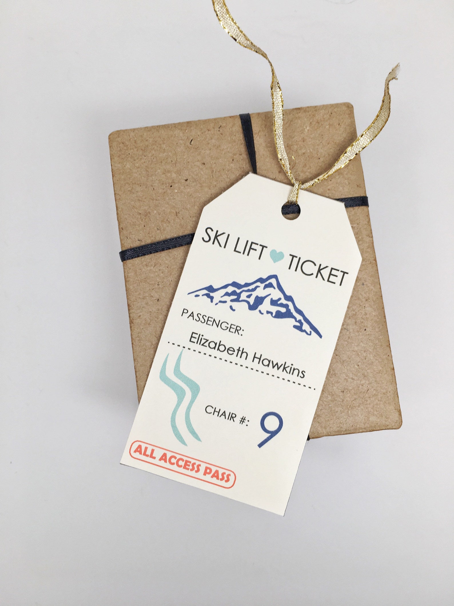 INSTANT DOWNLOAD Ski Lift Ticket Winter Wedding Mountain Etsy