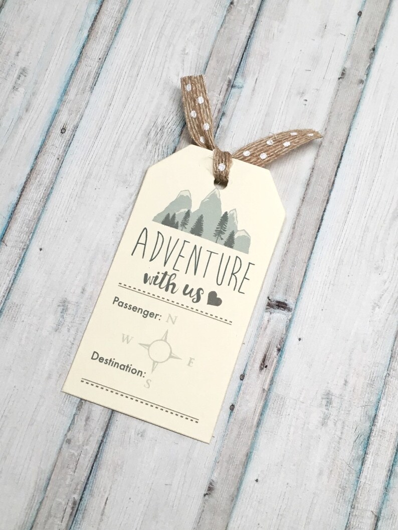Adventure Happy Trail Tags Travel Name Cards Printable Place - Etsy