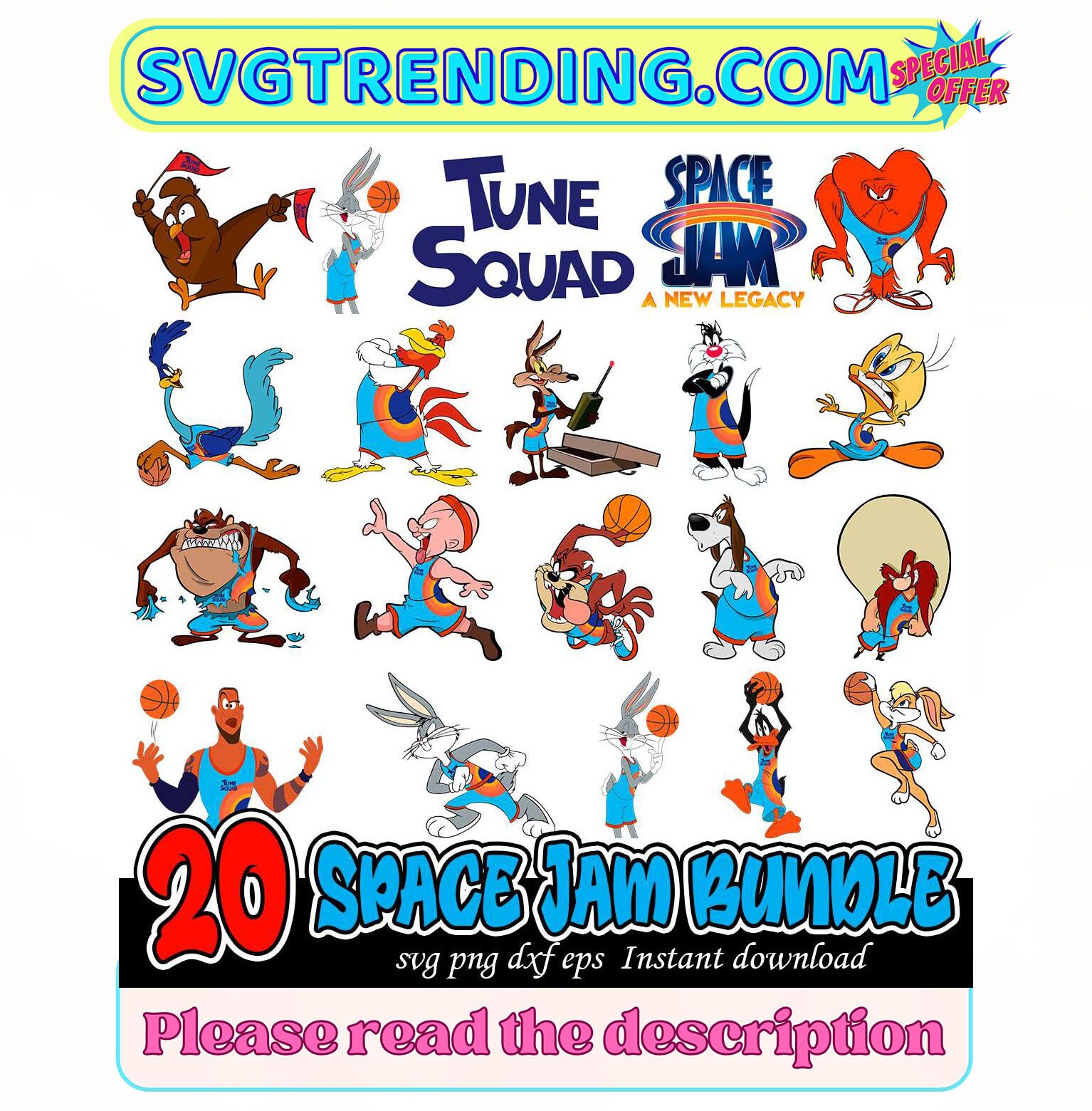 Space Jam Monstars Collage  Space jam, Classic cartoon characters, Happy  20th anniversary