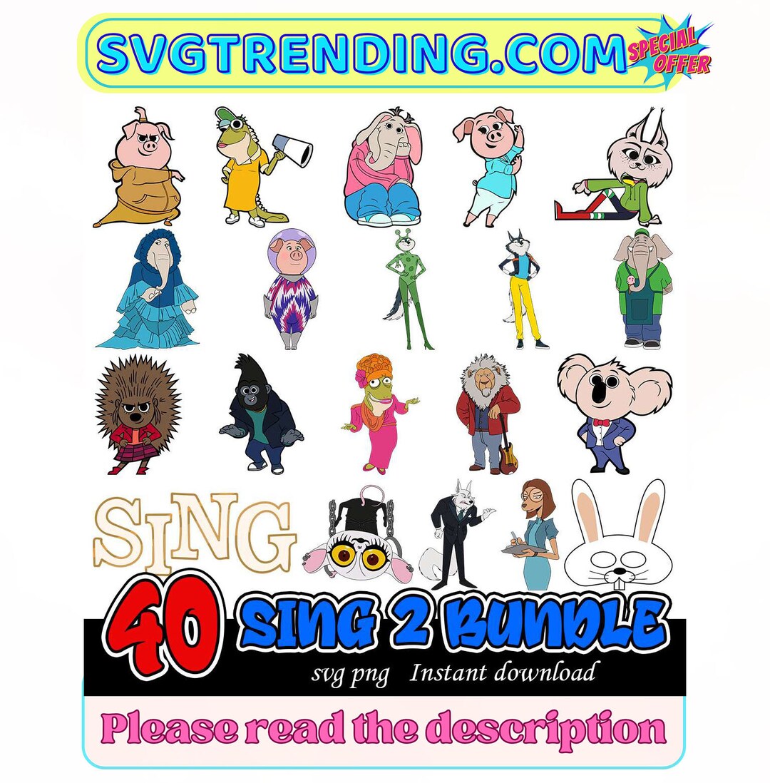 Sing 2 clip art sing 2 svg Bilder Digitaler Download sing - Etsy.de