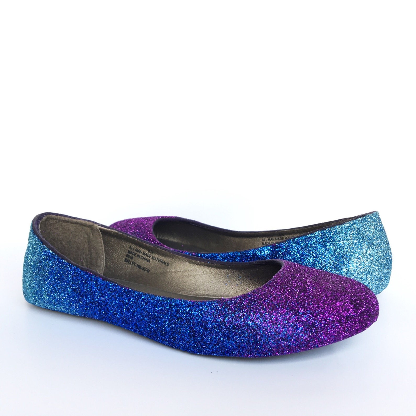 sparkly purple flats