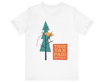 T-shirt « Papa golfeur de disc golf », jeu de mots humoristique « Taxe sur les arbres payée en totalité », cadeau d'anniversaire pour les papas passionnés de disc golf.