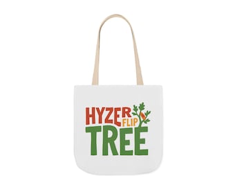 Funny Disc Golf Tote Bag, Hyzer Flip Tree Design, Gift for Disc Golfers