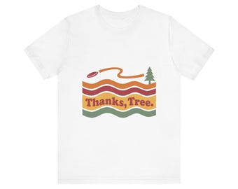 Cadeau de disc golf pour lui, T-shirt humoristique « Arbre de remerciements », T-shirt pince-sans-rire, Cadeau de Noël pour papa, Humour de joueur