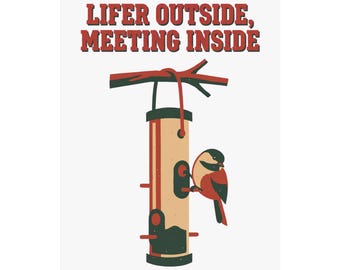 Affiche d'observation des oiseaux, Décoration murale humoristique pour ornithologues amateurs, Affiche rétro années 70 avec mangeoire à oiseaux, Cadeau pour ornithologues, Rencontres ornithologiques à l'extérieur et à l'intérieur