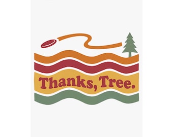 Affiche de disc golf, Décoration murale « Arbre de remerciement » pour lui, Illustration humoristique de parcours, Cadeau pour papa, Décoration pour salle de jeux masculine