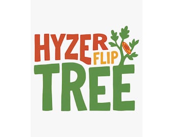 Hyzer Flip Tree Disc Golf Poster, Funny Wall Art Gift for Golfers, Man Cave Print