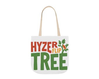 Funny Disc Golf Tote Bag, Hyzer Flip Tree Design, Gift for Players Who Laugh at Their Own Bad Throws